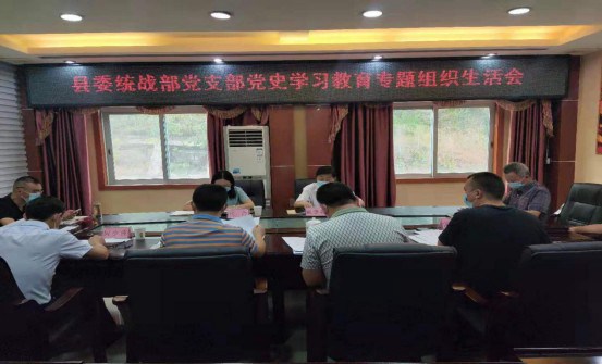 县委统战部召开党史学习教育专题 组织生活会
