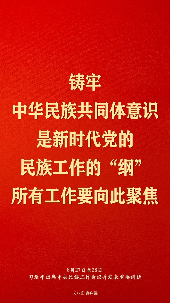 习近平总书记在中央民族工作会议上的重要讲话金句