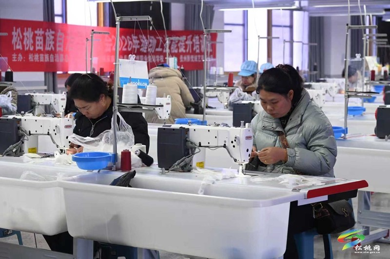松桃精准服务助企投产 黔梵绒艺开工稳岗促增收